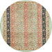 Round Abstract Brown Oriental Rug, abs2633