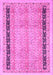 Machine Washable Oriental Pink Modern Rug, wshabs2633pnk