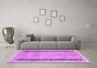 Machine Washable Oriental Purple Modern Rug, wshabs2633pur