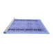 Sideview of Machine Washable Oriental Blue Modern Rug, wshabs2633blu