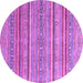 Round Machine Washable Oriental Purple Modern Area Rugs, wshabs2634pur