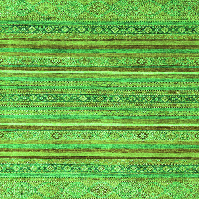 Square Machine Washable Oriental Green Modern Area Rugs, wshabs2634grn