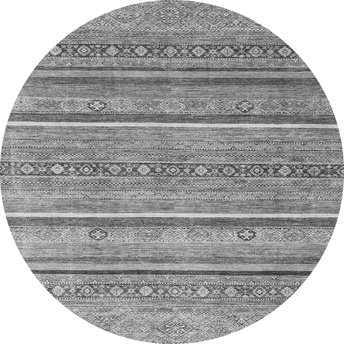 Round Oriental Gray Modern Rug, abs2634gry