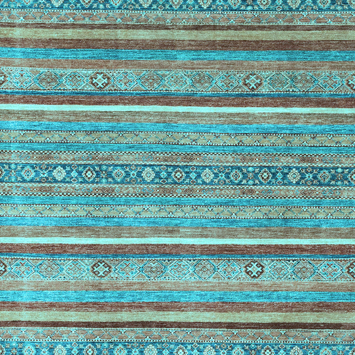 Machine Washable Oriental Light Blue Modern Rug, wshabs2634lblu