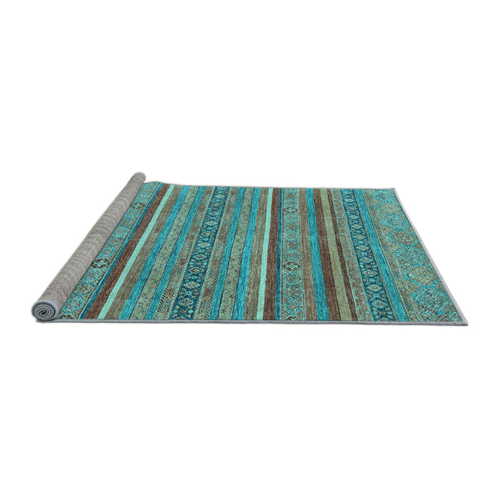 Sideview of Machine Washable Oriental Light Blue Modern Rug, wshabs2634lblu