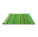 Sideview of Machine Washable Oriental Green Modern Area Rugs, wshabs2634grn