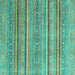 Square Oriental Turquoise Modern Rug, abs2634turq