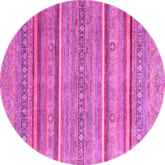 Round Oriental Pink Modern Rug, abs2634pnk