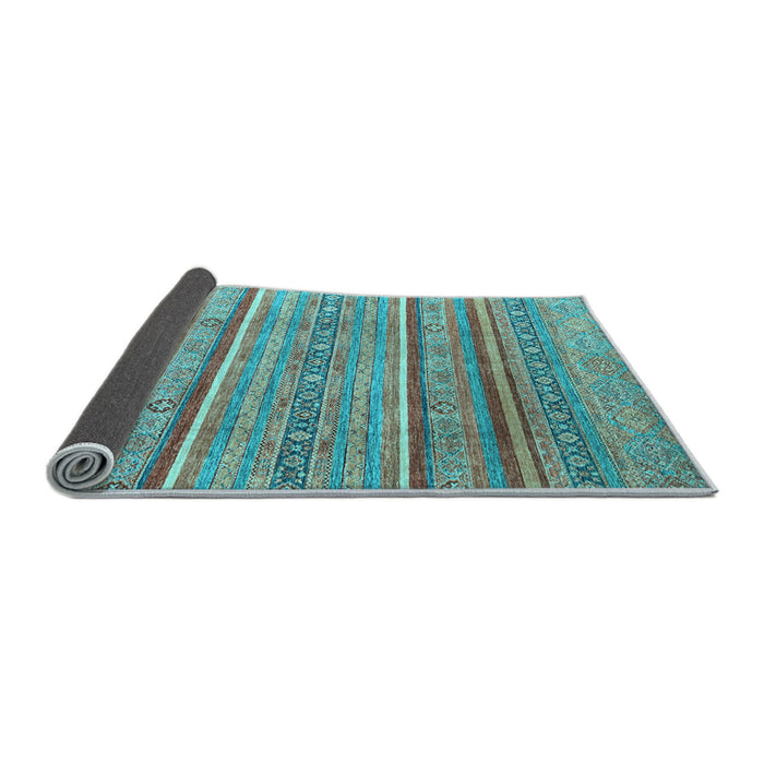Sideview of Oriental Light Blue Modern Rug, abs2634lblu
