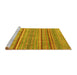 Sideview of Machine Washable Oriental Yellow Modern Rug, wshabs2634yw