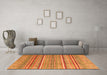 Machine Washable Oriental Orange Modern Area Rugs in a Living Room, wshabs2634org