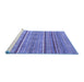 Sideview of Machine Washable Oriental Blue Modern Rug, wshabs2634blu