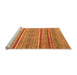 Sideview of Machine Washable Oriental Orange Modern Area Rugs, wshabs2634org