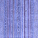Square Machine Washable Oriental Blue Modern Rug, wshabs2634blu