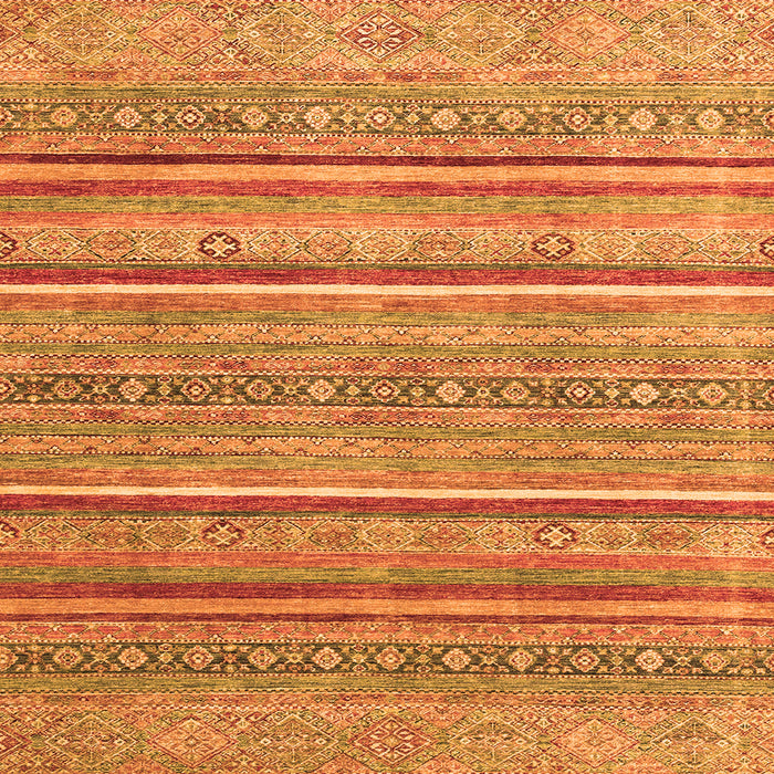 Square Oriental Orange Modern Rug, abs2634org
