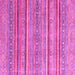 Square Machine Washable Oriental Pink Modern Rug, wshabs2634pnk