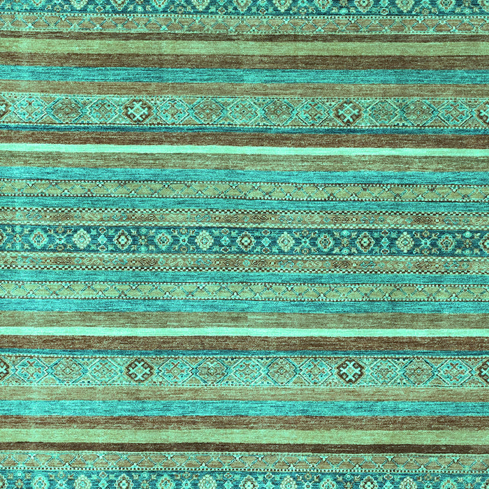 Machine Washable Oriental Turquoise Modern Area Rugs, wshabs2634turq