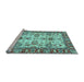 Sideview of Machine Washable Oriental Light Blue Modern Rug, wshabs2635lblu