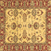 Square Oriental Brown Modern Rug, abs2635brn