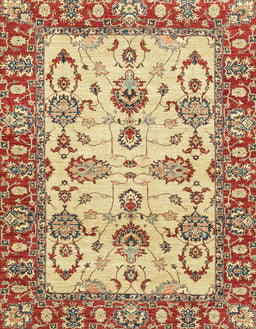 Abstract Mustard Yellow Oriental Rug, abs2635