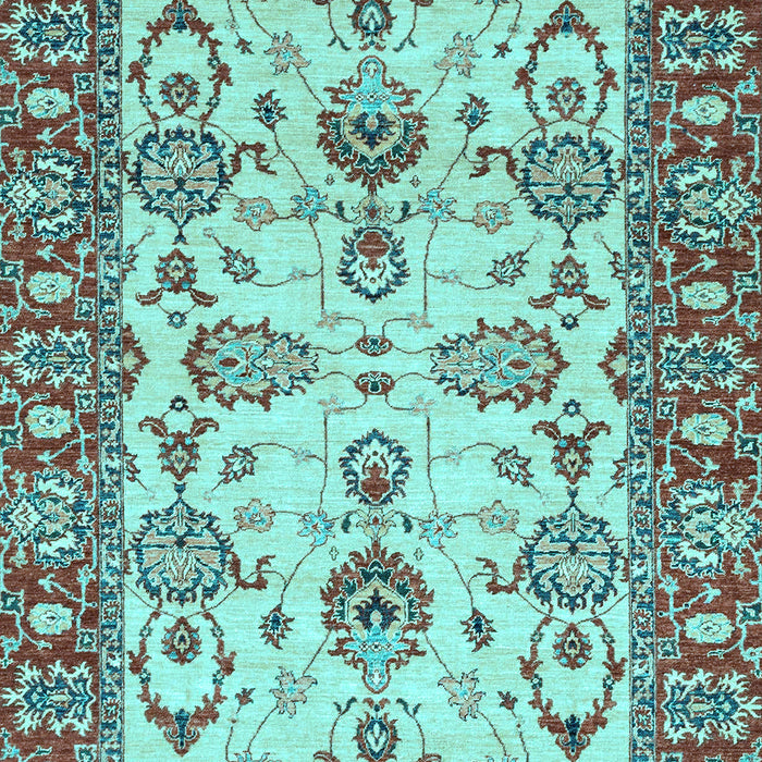Oriental Light Blue Modern Rug, abs2635lblu