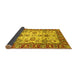 Sideview of Oriental Yellow Modern Rug, abs2635yw