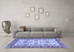 Machine Washable Oriental Blue Modern Rug in a Living Room, wshabs2635blu