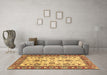 Machine Washable Oriental Brown Modern Rug in a Living Room,, wshabs2635brn