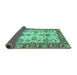 Sideview of Oriental Turquoise Modern Rug, abs2635turq