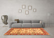 Machine Washable Oriental Orange Modern Area Rugs in a Living Room, wshabs2635org