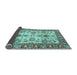 Sideview of Oriental Light Blue Modern Rug, abs2635lblu