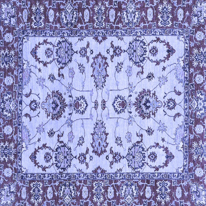Square Oriental Blue Modern Rug, abs2635blu