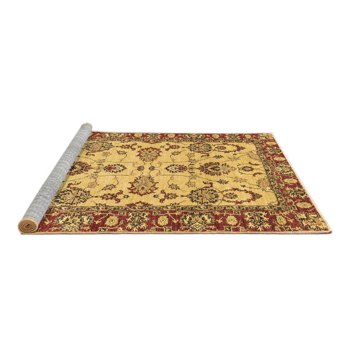 Sideview of Machine Washable Oriental Brown Modern Rug, wshabs2635brn
