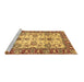 Sideview of Machine Washable Oriental Brown Modern Rug, wshabs2635brn