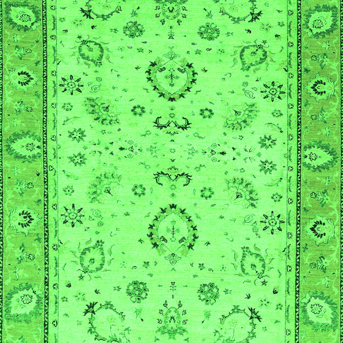 Machine Washable Oriental Green Modern Area Rugs, wshabs2636grn