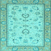 Square Oriental Light Blue Modern Rug, abs2636lblu