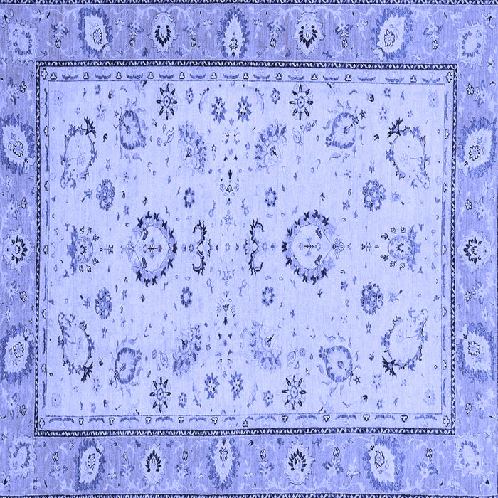 Square Oriental Blue Modern Rug, abs2636blu