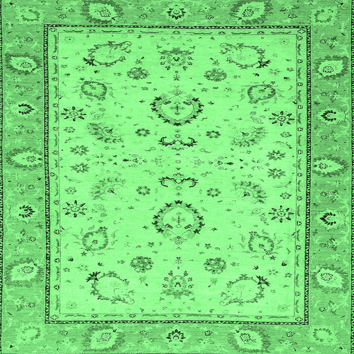 Square Oriental Emerald Green Modern Rug, abs2636emgrn