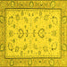 Square Oriental Yellow Modern Rug, abs2636yw