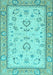 Machine Washable Oriental Light Blue Modern Rug, wshabs2636lblu