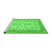 Sideview of Machine Washable Oriental Green Modern Area Rugs, wshabs2636grn