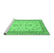 Sideview of Machine Washable Oriental Emerald Green Modern Area Rugs, wshabs2636emgrn