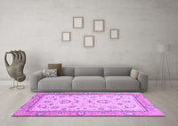 Machine Washable Oriental Purple Modern Rug, wshabs2636pur