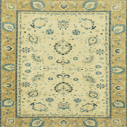 Square Machine Washable Abstract Brass Green Rug, wshabs2636