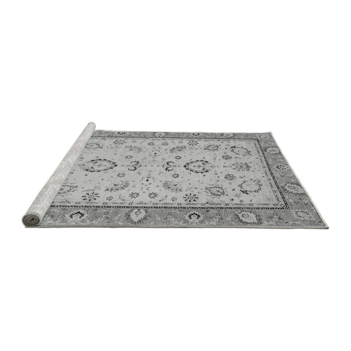 Sideview of Machine Washable Oriental Gray Modern Rug, wshabs2636gry