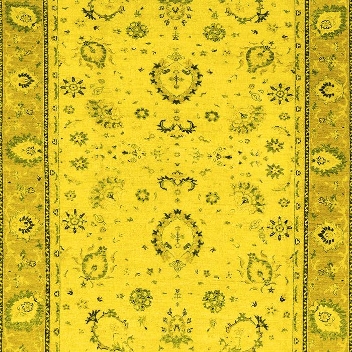 Machine Washable Oriental Yellow Modern Rug, wshabs2636yw