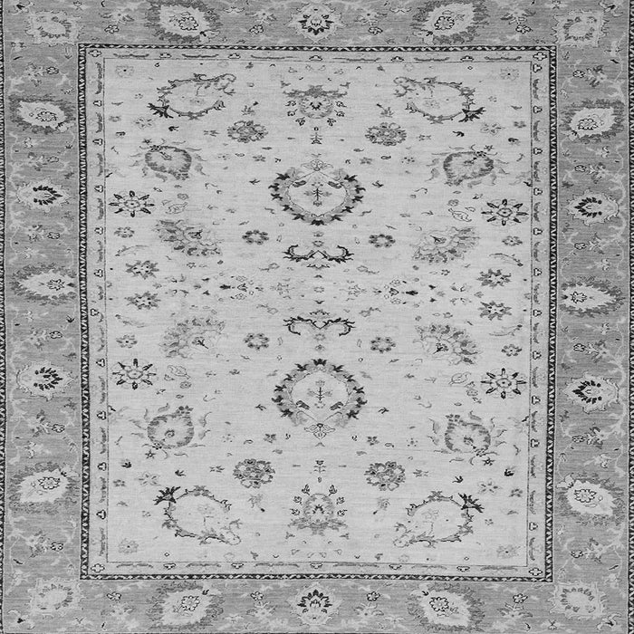 Square Machine Washable Oriental Gray Modern Rug, wshabs2636gry