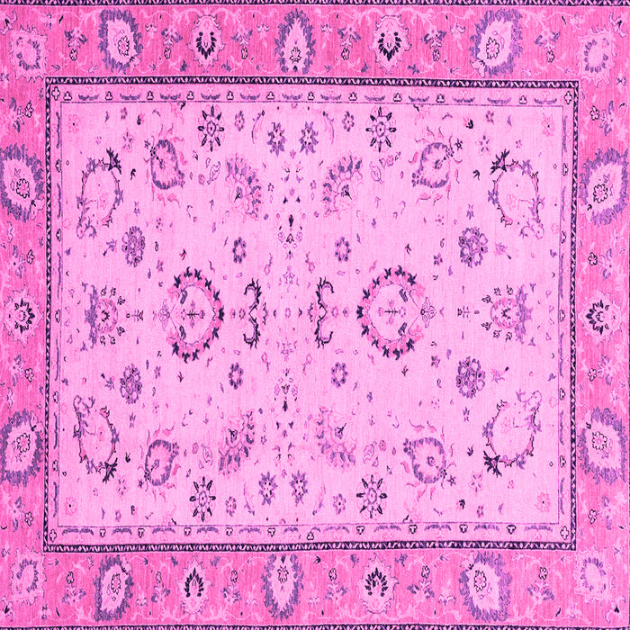 Square Oriental Pink Modern Rug, abs2636pnk