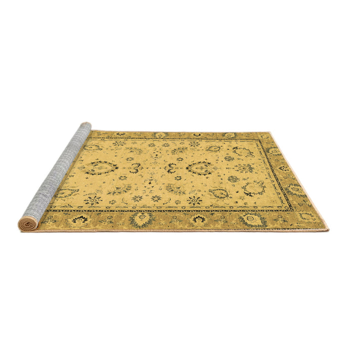 Sideview of Machine Washable Oriental Brown Modern Rug, wshabs2636brn