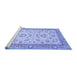 Sideview of Machine Washable Oriental Blue Modern Rug, wshabs2636blu